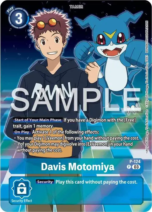 Davis Motomiya - P-124 (Digimon Adventure 02: The Beginning Set) card art