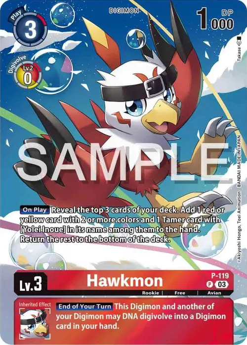 Hawkmon - P-119 (Digimon Adventure 02: The Beginning Set) card art