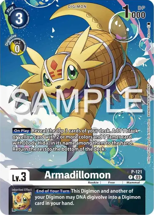 Armadillomon - P-121 (Digimon Adventure 02: The Beginning Set) card art