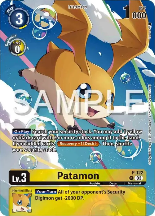 Patamon - P-122 (Digimon Adventure 02: The Beginning Set) card art