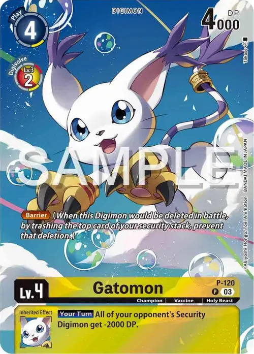 Gatomon - P-120 (Digimon Adventure 02: The Beginning Set) card art