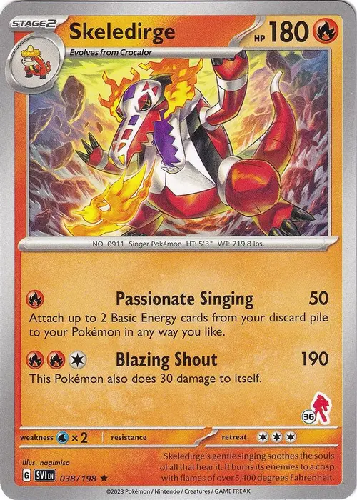 Skeledirge - Armarouge 36 card art