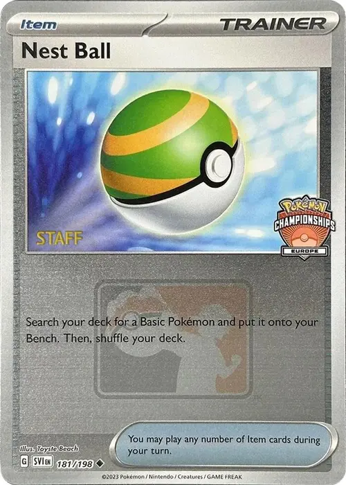 Nest Ball - 181/198 (Europe Championships) [Staff] card art