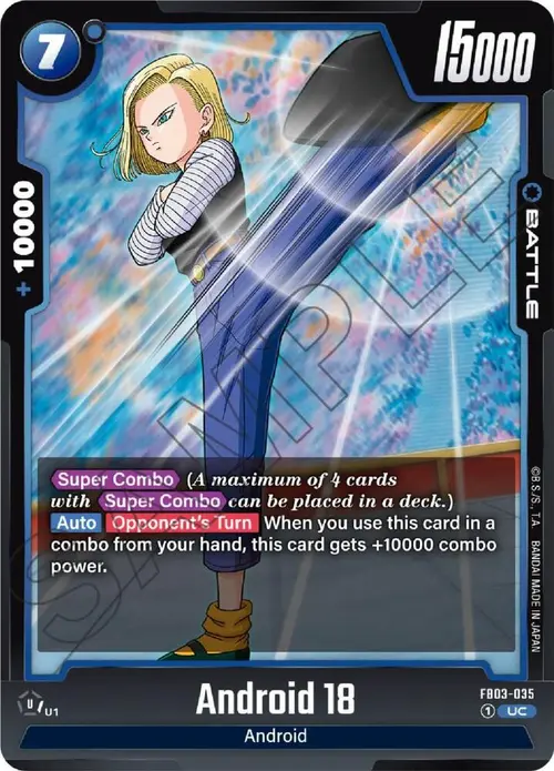 Android 18 card art