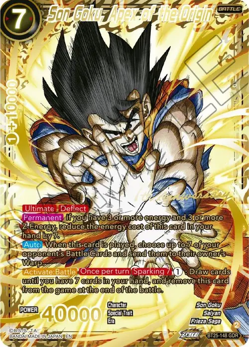 Son Goku, Apex of the Origin (GDR) card art