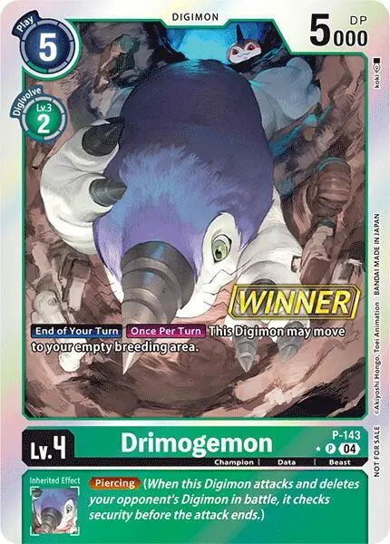 Drimogemon - P-143 (Store Tournament 2024 Jul. - Sep. Winner Pack) card art
