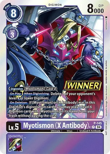 Myotismon (X Antibody) - P-145 (Store Tournament 2024 Jul. - Sep. Winner Pack) card art