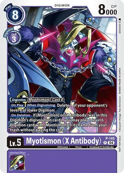 Myotismon (X Antibody) - P-145 (Store Tournament 2024 Jul. - Sep. Participation Pack) card art