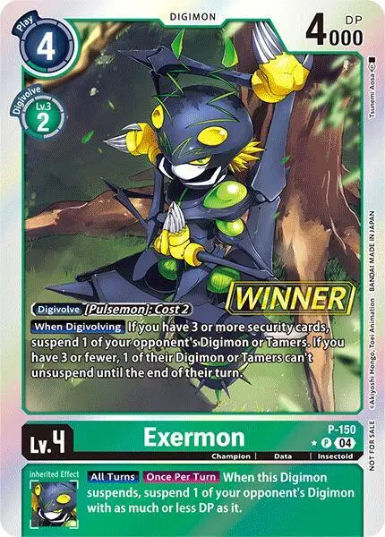 Exermon - P-150 (Store Tournament 2024 Jul. - Sep. Winner Pack) card art