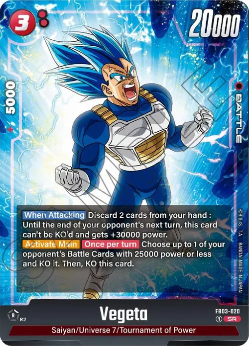 Vegeta card art