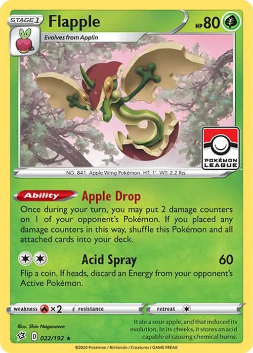 Flapple - 022/192 (League Promo) card art