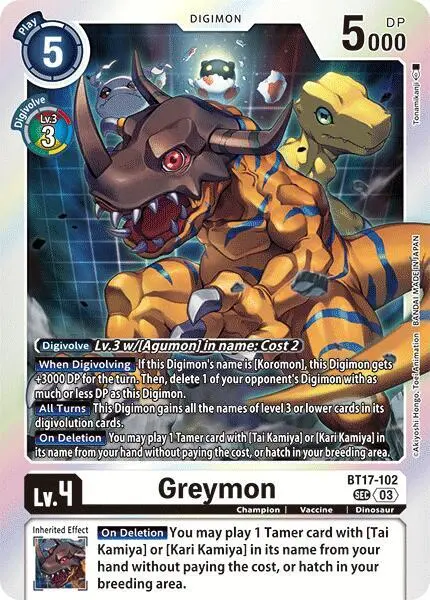 Greymon card art