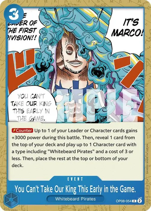 You Can't Take Our King This Early in the Game. card art