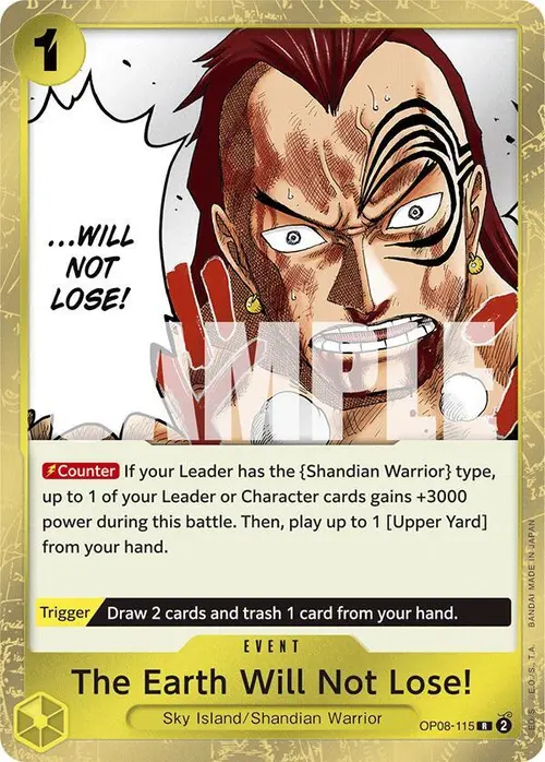The Earth Will Not Lose! card art