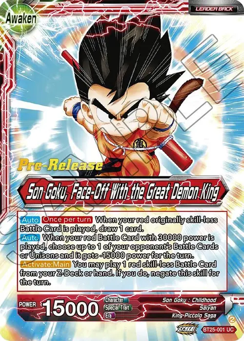 Son Goku // Son Goku Face-Off With the Great Demon King card art