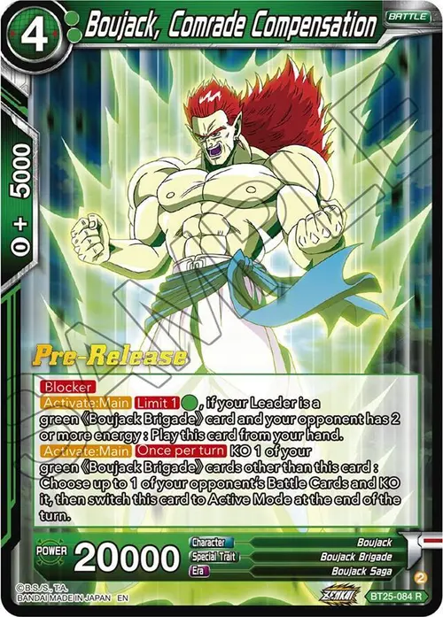 Boujack, Comrade Compensation card art