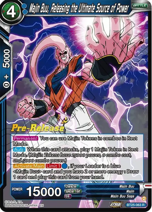 Majin Buu, Releasing the Ultimate Source of Power card art