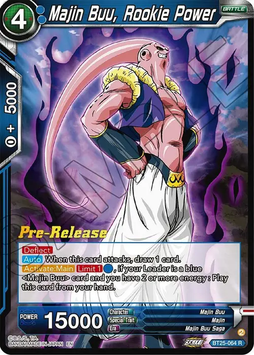 Majin Buu, Rookie Power card art