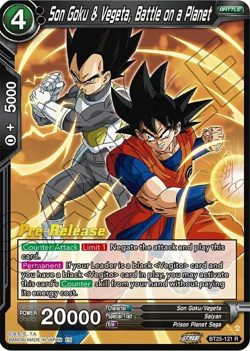 Son Goku & Vegeta, Battle on a Planet card art