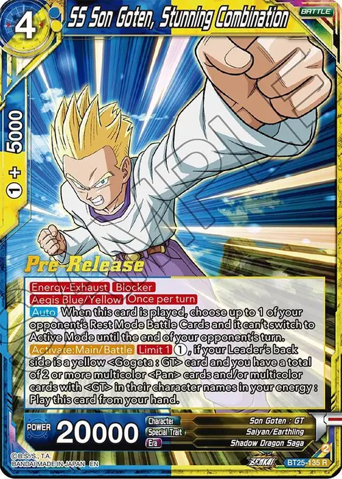 SS Son Goten, Stunning Combination card art