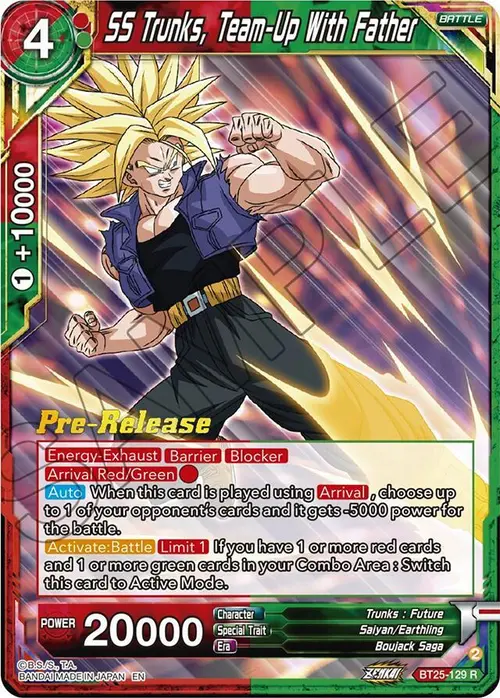 SS Trunks, Team-Up With Father card art