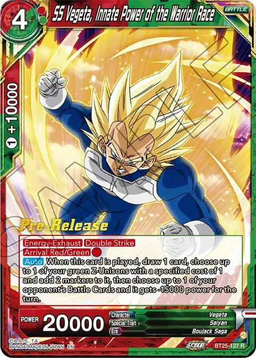 SS Vegeta, Innate Power of the Warrior Race card art