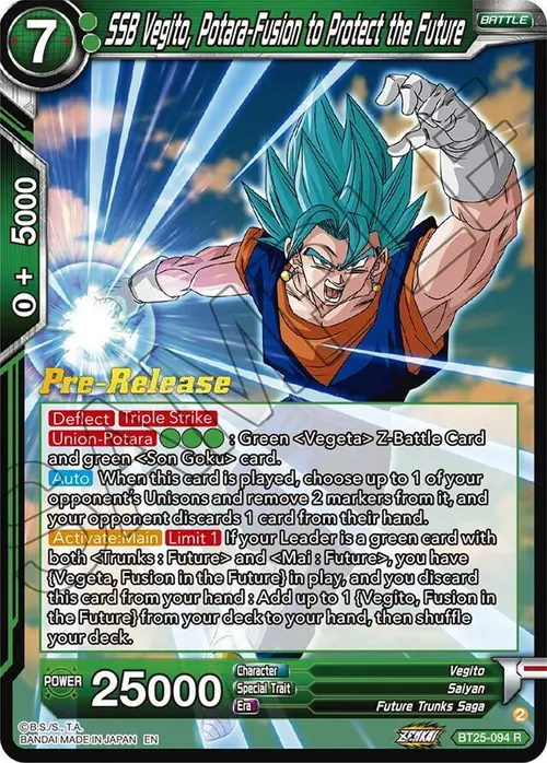 SSB Vegito, Potara-Fusion to Protect the Future card art
