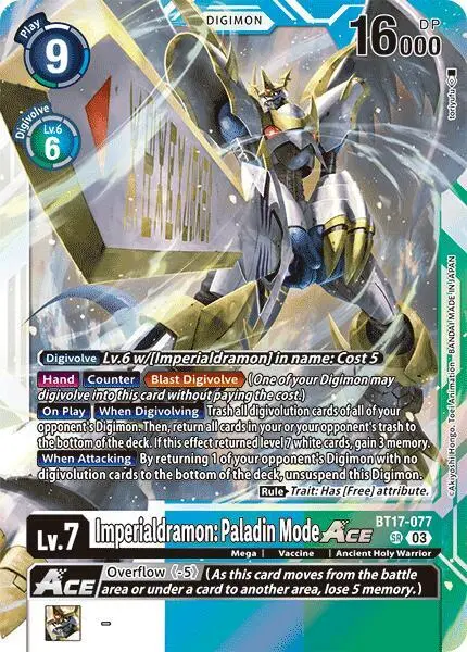 Imperialdramon: Paladin Mode ACE card art