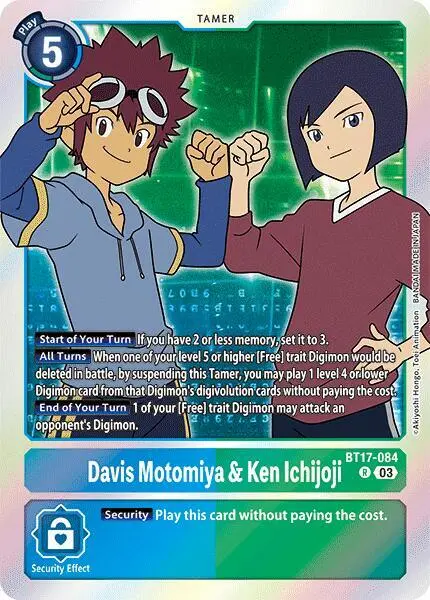 Davis Motomiya & Ken Ichijoji card art