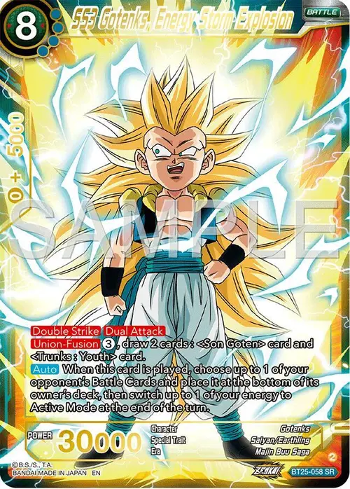 SS3 Gotenks, Energy Storm Explosion card art