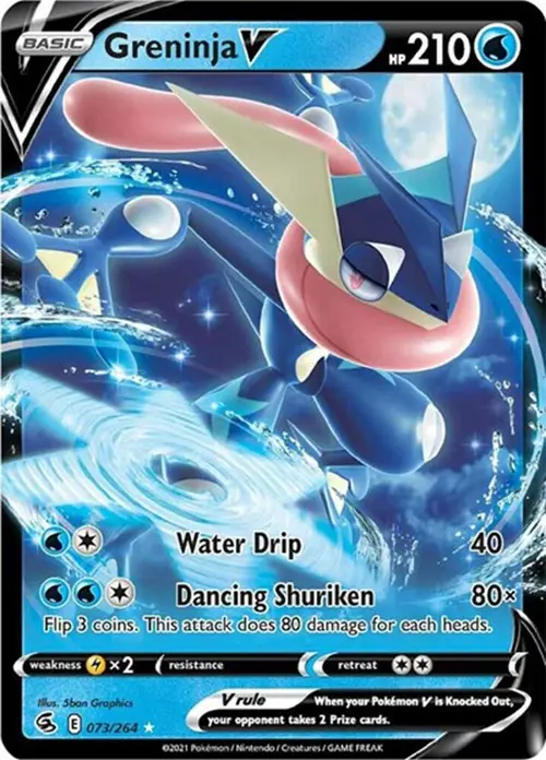 Greninja V (Non-Holo) card art