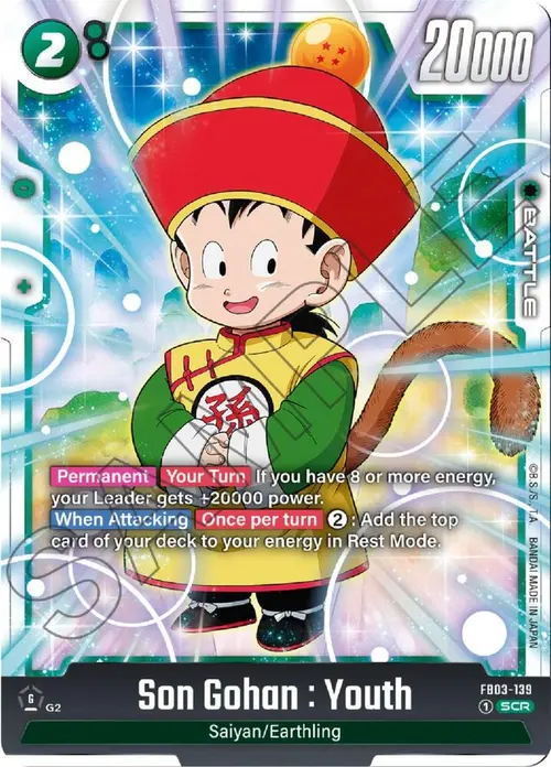 Son Gohan : Youth card art