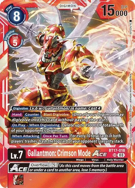 Gallantmon: Crimson Mode ACE card art