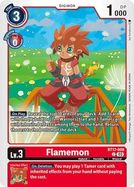 Flamemon card art