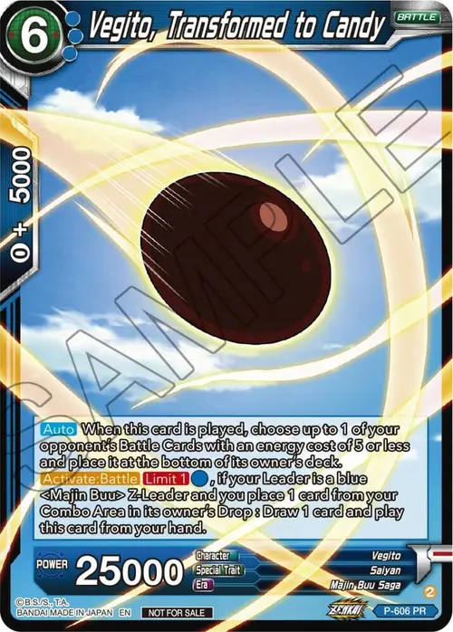 Vegito, Transformed to Candy (Zenkai Series Tournament Pack Vol.8) card art