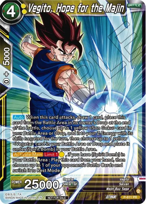 Vegito, Hope for the Majin (Zenkai Series Tournament Pack Vol.8) card art