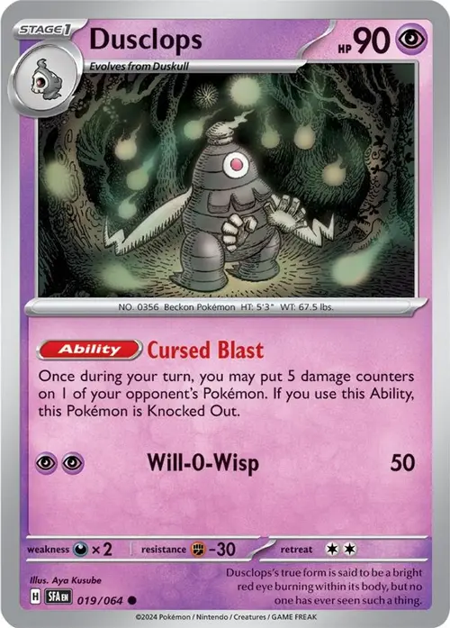Dusclops - 019/064 card art