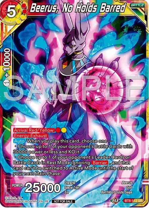 Beerus, No Holds Barred (Deluxe Pack 2024 Vol.2) card art