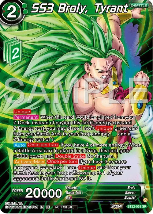 SS3 Broly, Tyrant (Deluxe Pack 2024 Vol.2) card art