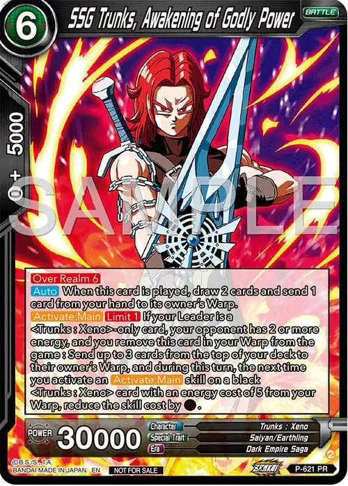 SSG Trunks, Awakening of Godly Power (Deluxe Pack 2024 Vol.2) card art