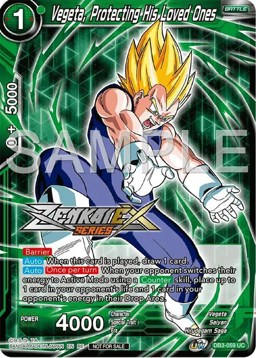 Vegeta, Protecting His Loved Ones (Event Pack 15) card art