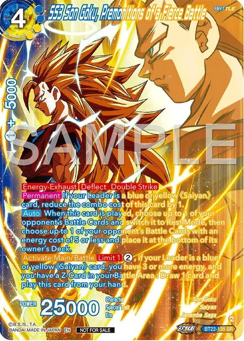 SS3 Son Goku, Premonitions of a Fierce Battle (Premium Alt-Art Card Set 2024 Vol.2) card art