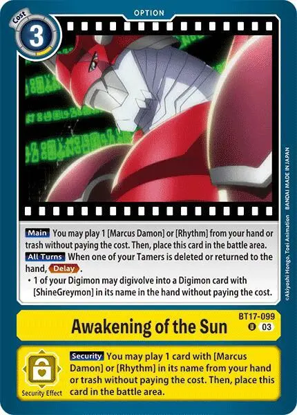 Awakening of the Sun card art