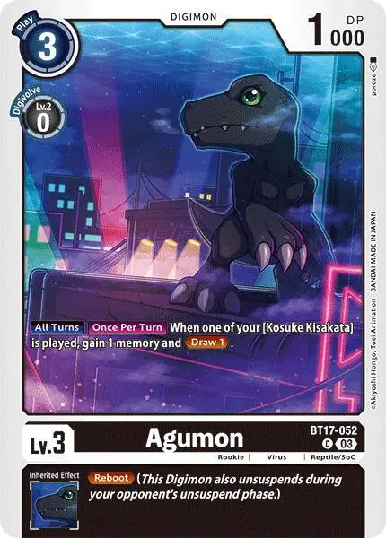Agumon - BT17-052 card art