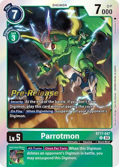 Parrotmon card art
