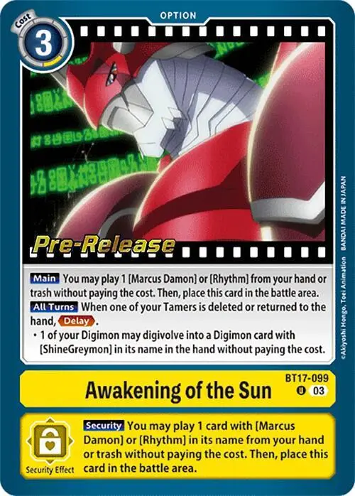 Awakening of the Sun card art
