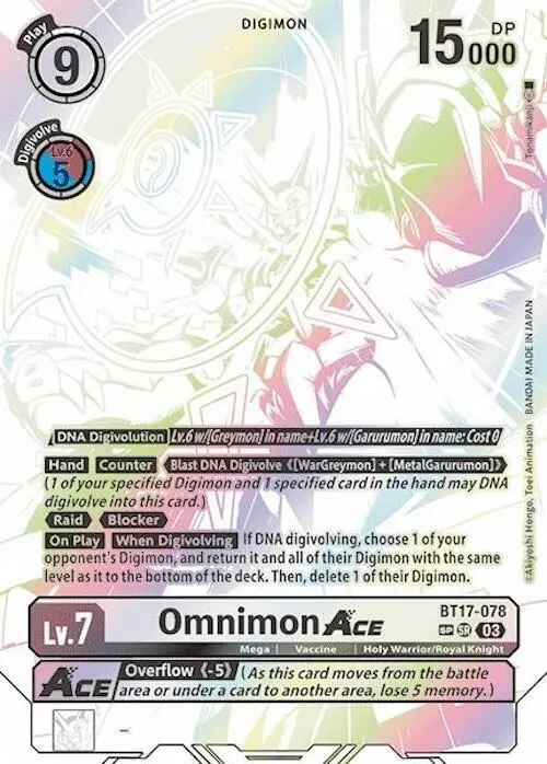 Omnimon ACE (Textured) card art