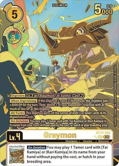 Greymon (Right) (Textured) card art