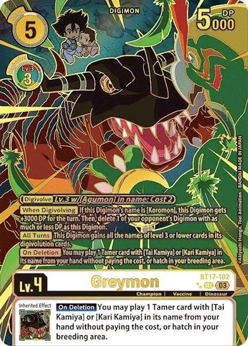 Greymon (Left) (Textured) card art