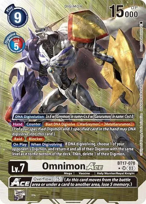 Omnimon ACE (Alternate Art) card art